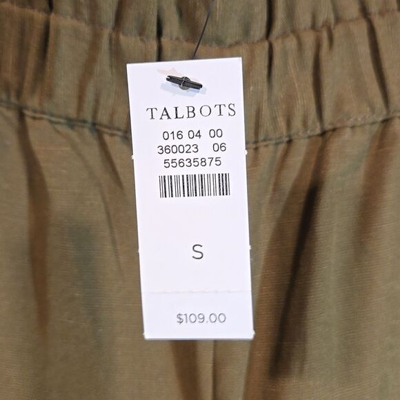 Talbots Green Pull On Wide Leg Pants Size S NWT - Picture 6 of 10